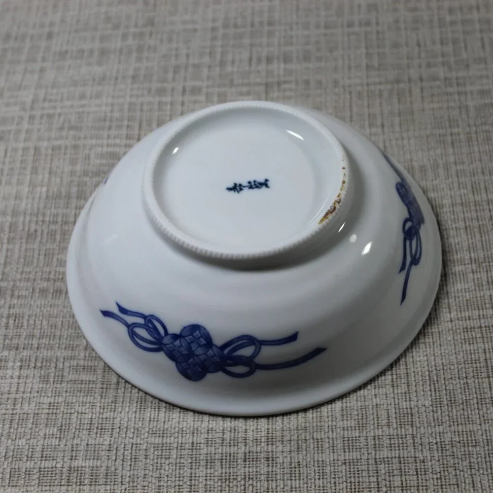 Set of 6 Japanese Elegant Ceramic Blue Size 6.5